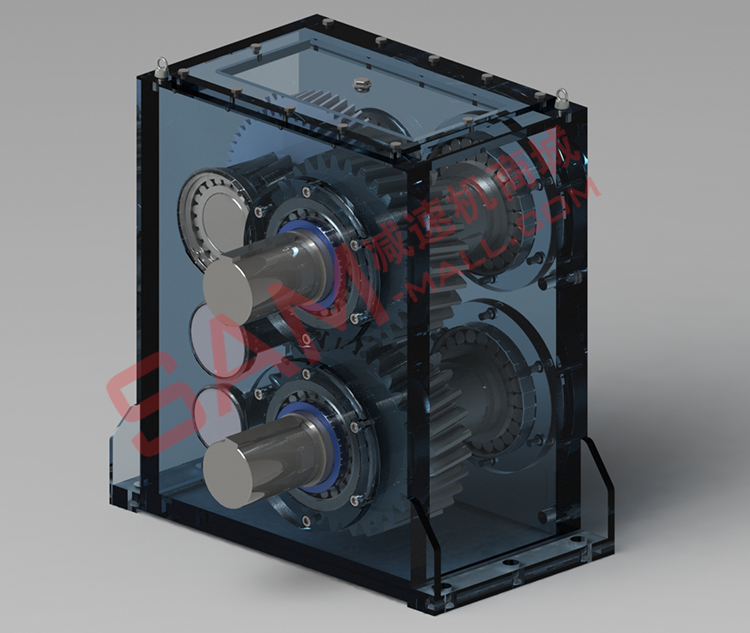 雙輸出軸減速機內部結構示意圖 雙輸出軸減速機內部結構示意圖
